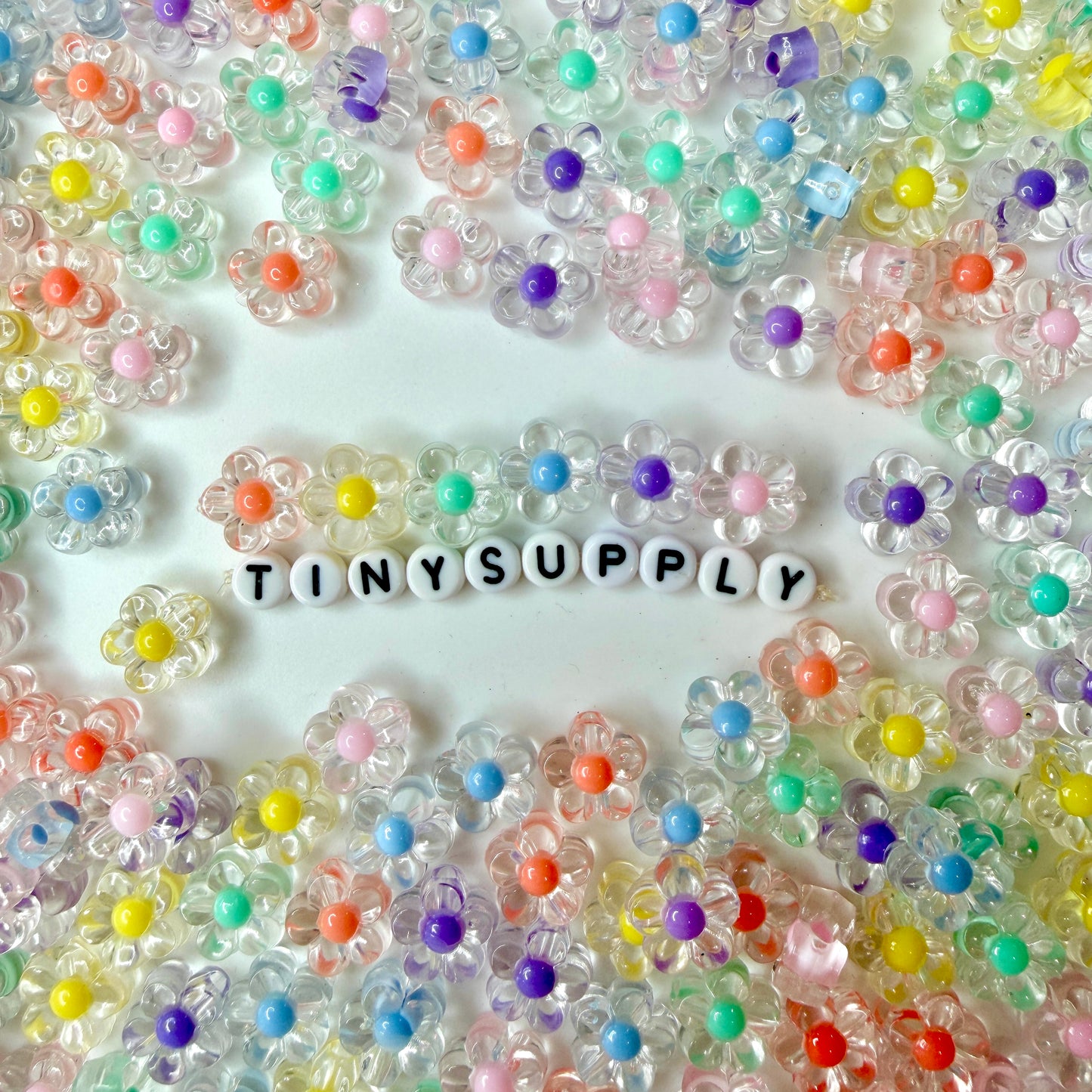 12MM AB Transparent Acrylic Flower Beads