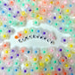 12MM Frosted Matte Acrylic Flower Transparent Outer Colored Inside Beads