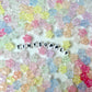 BULK 10MM Pastel Sparkle Candy-Colored Acrylic Star Bead