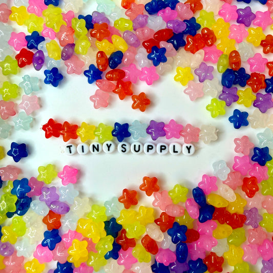 10MM Mixed Jelly Color Candy Star Shaped Acrylic Bead