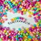 BULK 9MM Bright Colored Heart Acrylic Spacer Beads with Vertical Hole