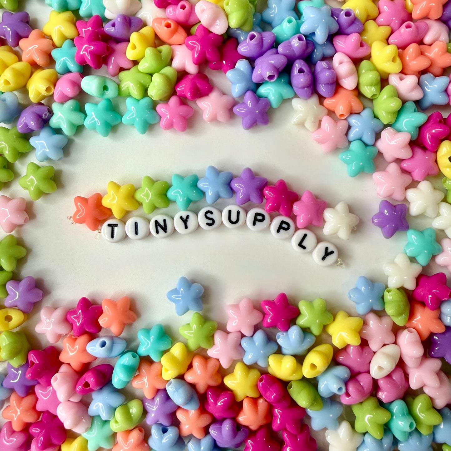 10MM Puffy Candy Star Acrylic Spacer Beads