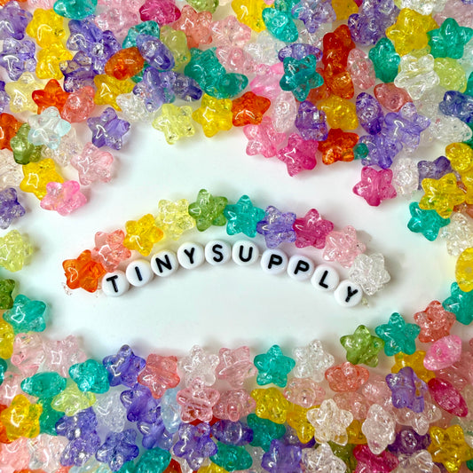 10MM Sparkle Candy-Colored Acrylic Star Bead