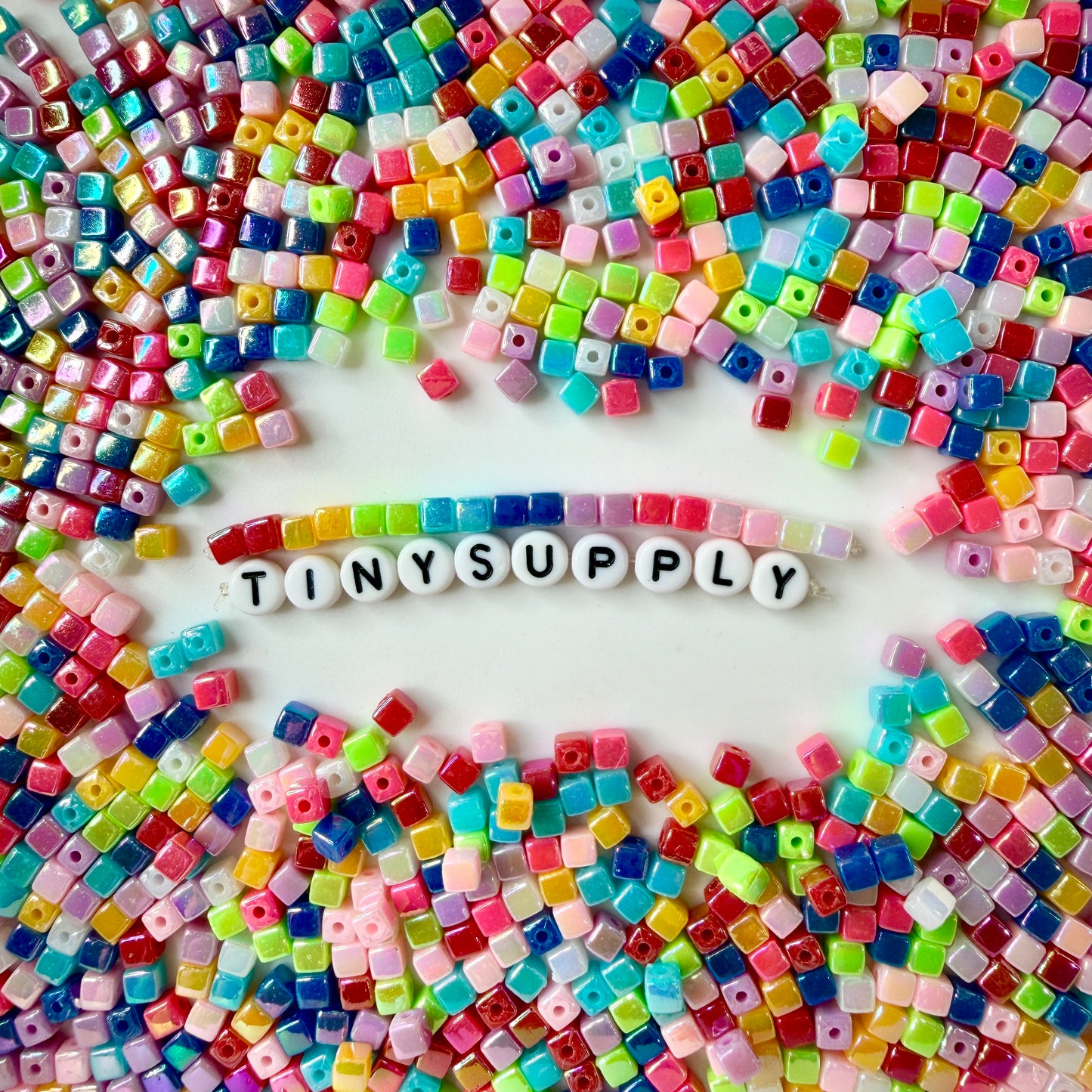 4MM Mixed AB Color Cube Beads