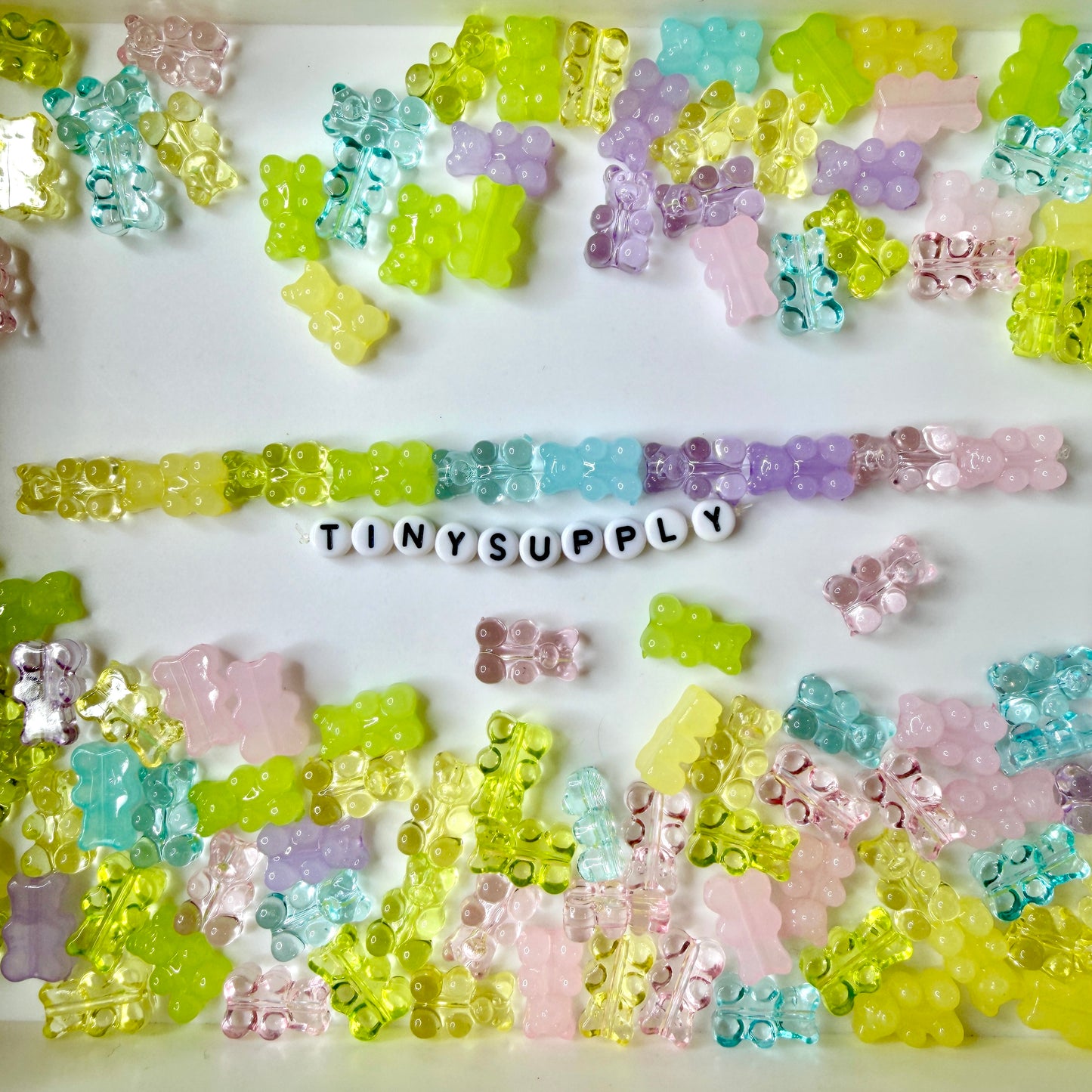 Resin Gummy Bear Beads (11x17mm) for Craft Supplies (Vertical Hole)