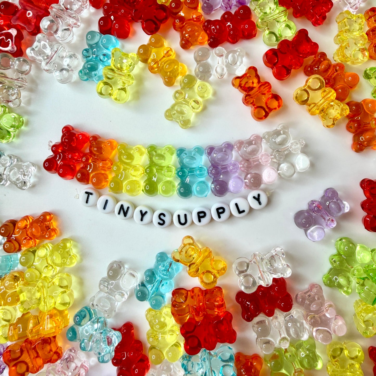 17MM x 11MM Transparent Gummy Bear Beads with side hole