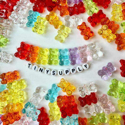 17MM x 11MM Transparent Gummy Bear Beads with side hole