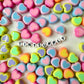Chunky 12.5MM Mixed Color Acrylic Heart Spacer Beads with Vertical Hole