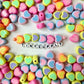Chunky 12.5MM Mixed Color Acrylic Heart Spacer Beads with Vertical Hole