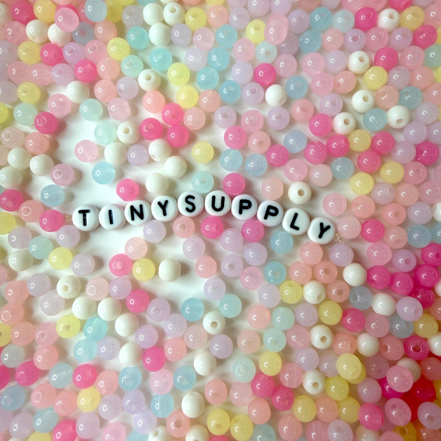 6MM Pastel Jelly Colored Round Acrylic Beads