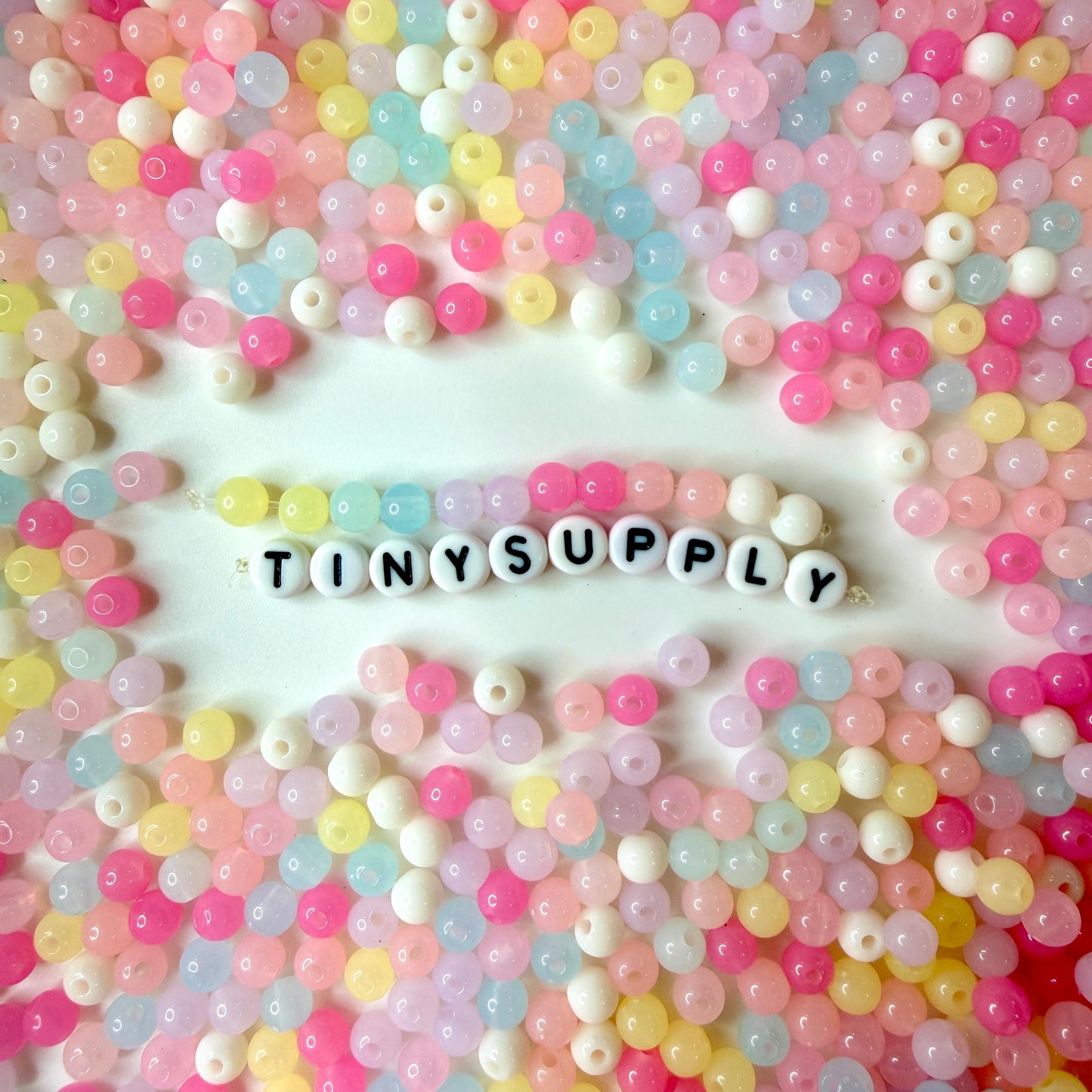 6MM Pastel Jelly Colored Round Acrylic Beads