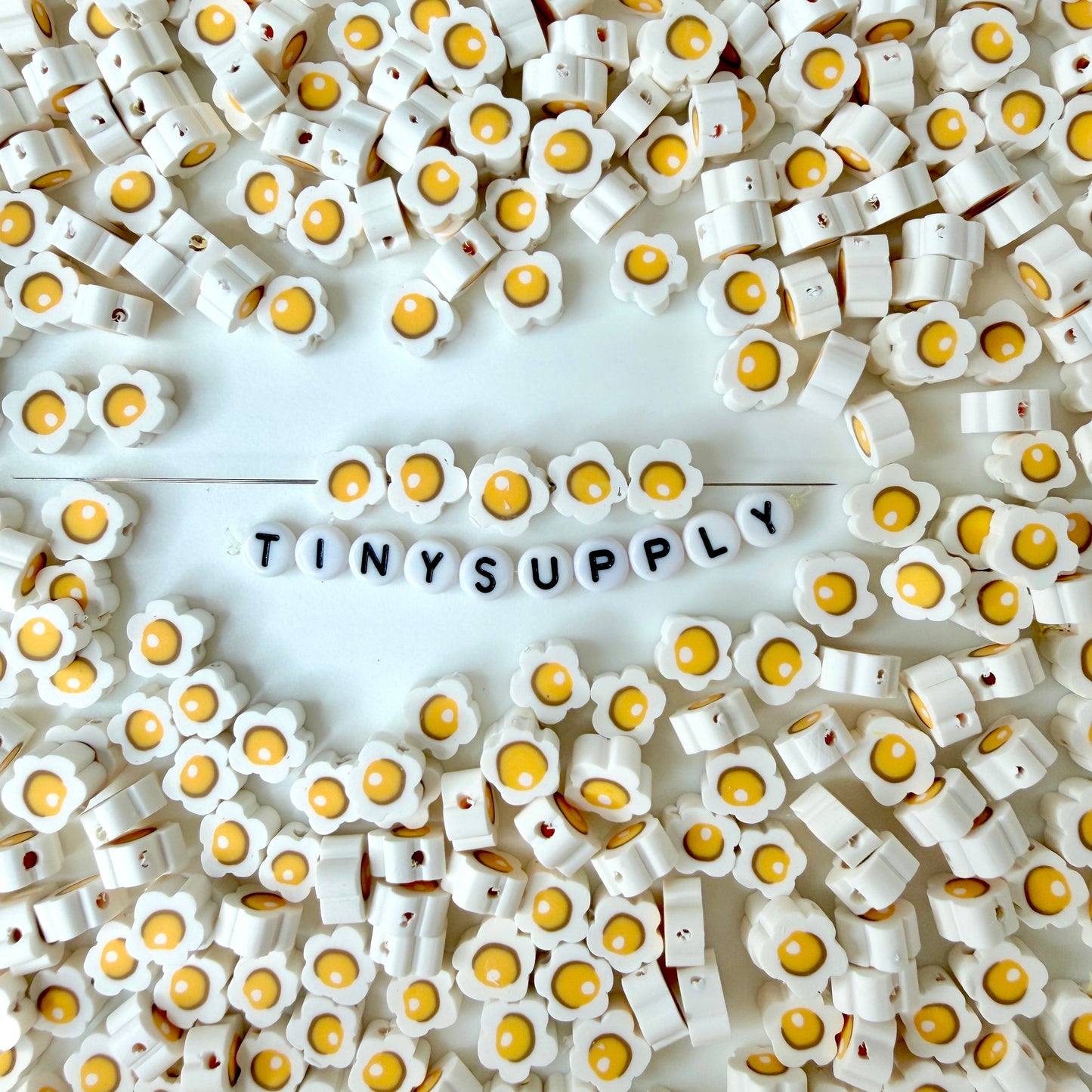 9MM Sunnyside Egg, Breakfast Food Themed Polymer Clay Beads