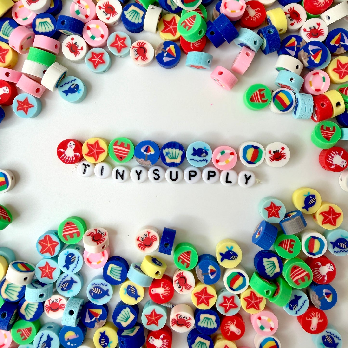 10MM Marine Life Themed Polymer Clay Beads
