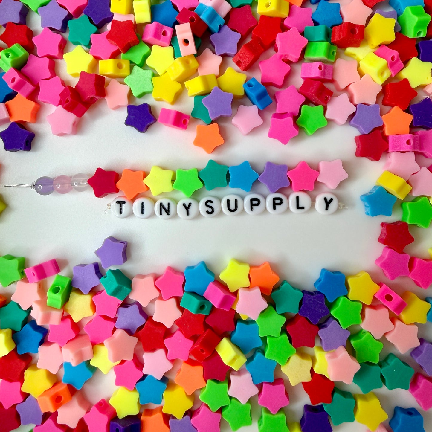 10MM Mixed Color Star Themed Polymer Clay Beads