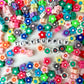 9MM Bright Flowers, Floral Themed Polymer Clay Beads