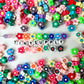 9MM Bright Flowers, Floral Themed Polymer Clay Beads