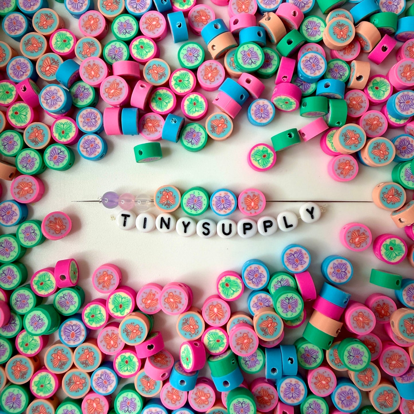 10MM Colorful Butterflies, Animal/Insect Polymer Clay Beads