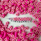 10MM Pink/Red Heart, Valentine's Day Themed Polymer Clay Beads