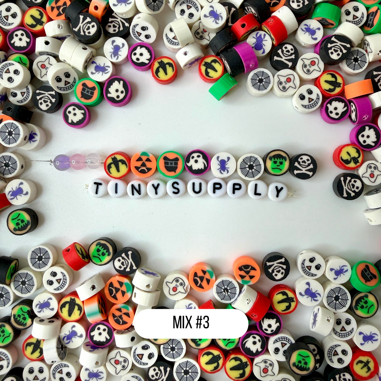 10MM Halloween Themed Polymer Clay Bead Mixes