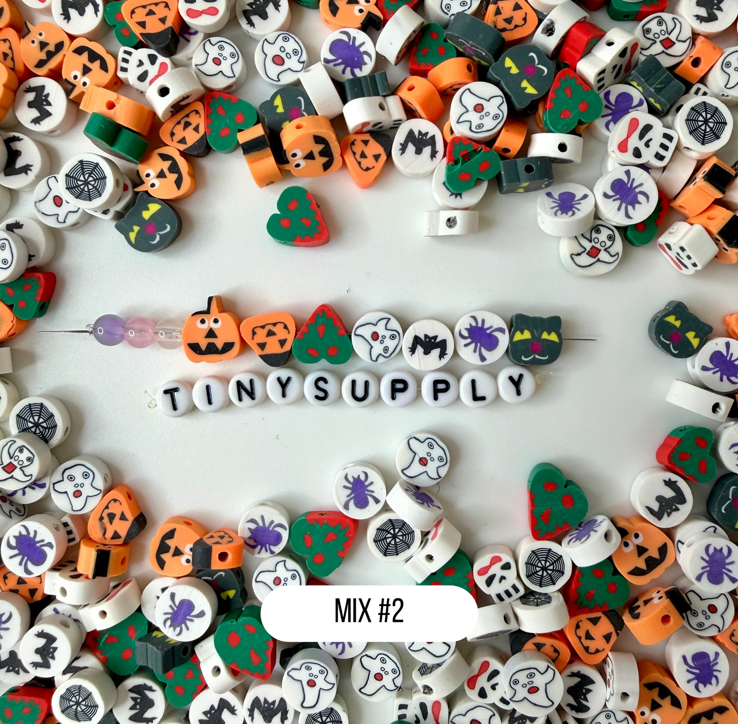 10MM Halloween Themed Polymer Clay Bead Mixes