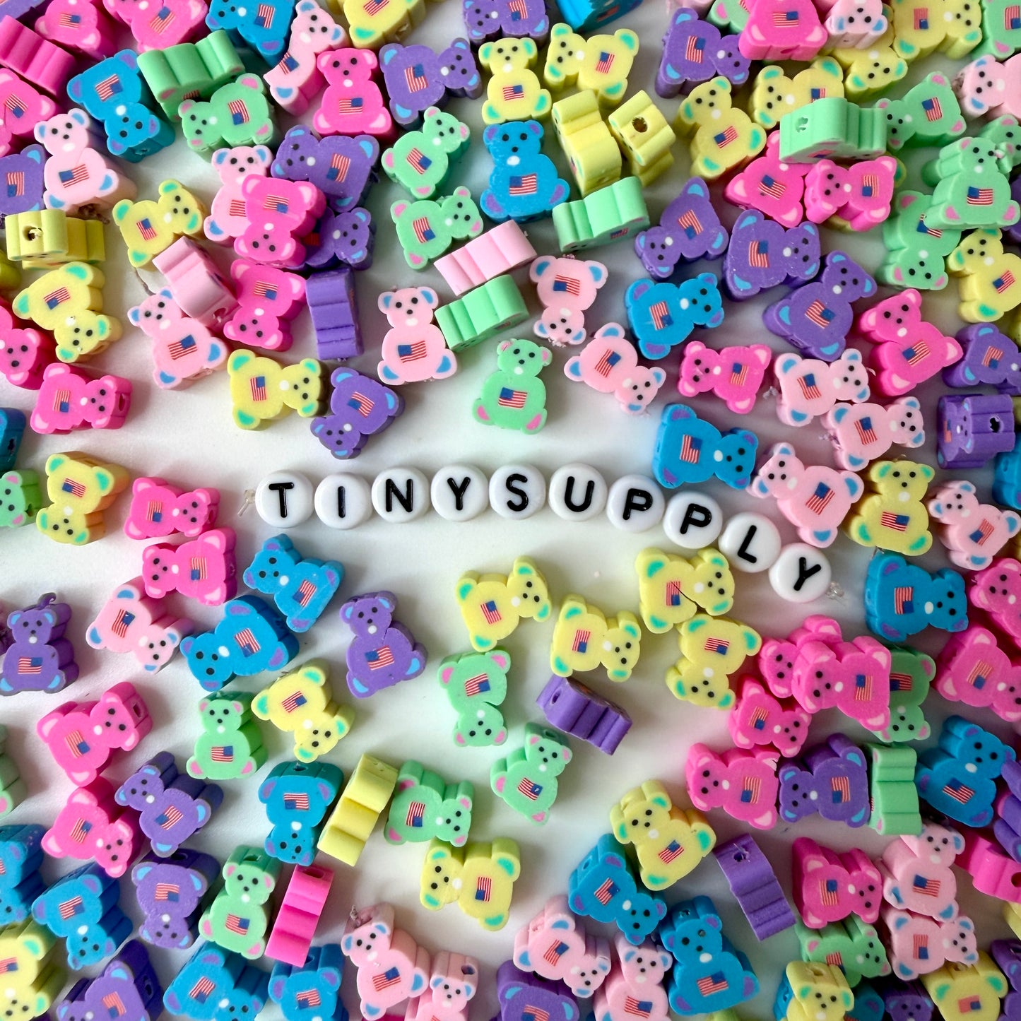 12MM Bear Themed Polymer Clay Beads