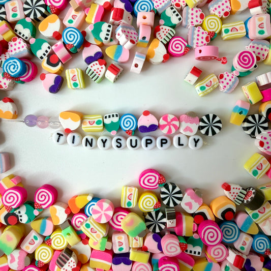 12MM Dessert Themed Polymer Clay Beads