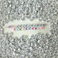 7MM White Flat Round Acrylic with Black Facial Expressions Beads
