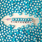 8MM Light Blue Acrylic Heart w/White Middle Spacer Beads with Vertical Hole