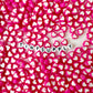 8MM Fuschia Acrylic Heart with White Middle Spacer Beads with Vertical Hole
