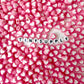 8MM Light Pink Acrylic Heart w/White Middle Spacer Beads with Vertical Hole