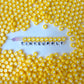 7MM Opaque Bead, White Heart Acrylic Flat Round Beads
