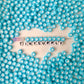 7MM Opaque Bead, White Heart Acrylic Flat Round Beads
