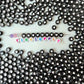 7MM Opaque Bead, White Heart Acrylic Flat Round Beads