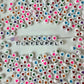 7MM Rainbow Mixed Color Acrylic Flat Round Heart Beads