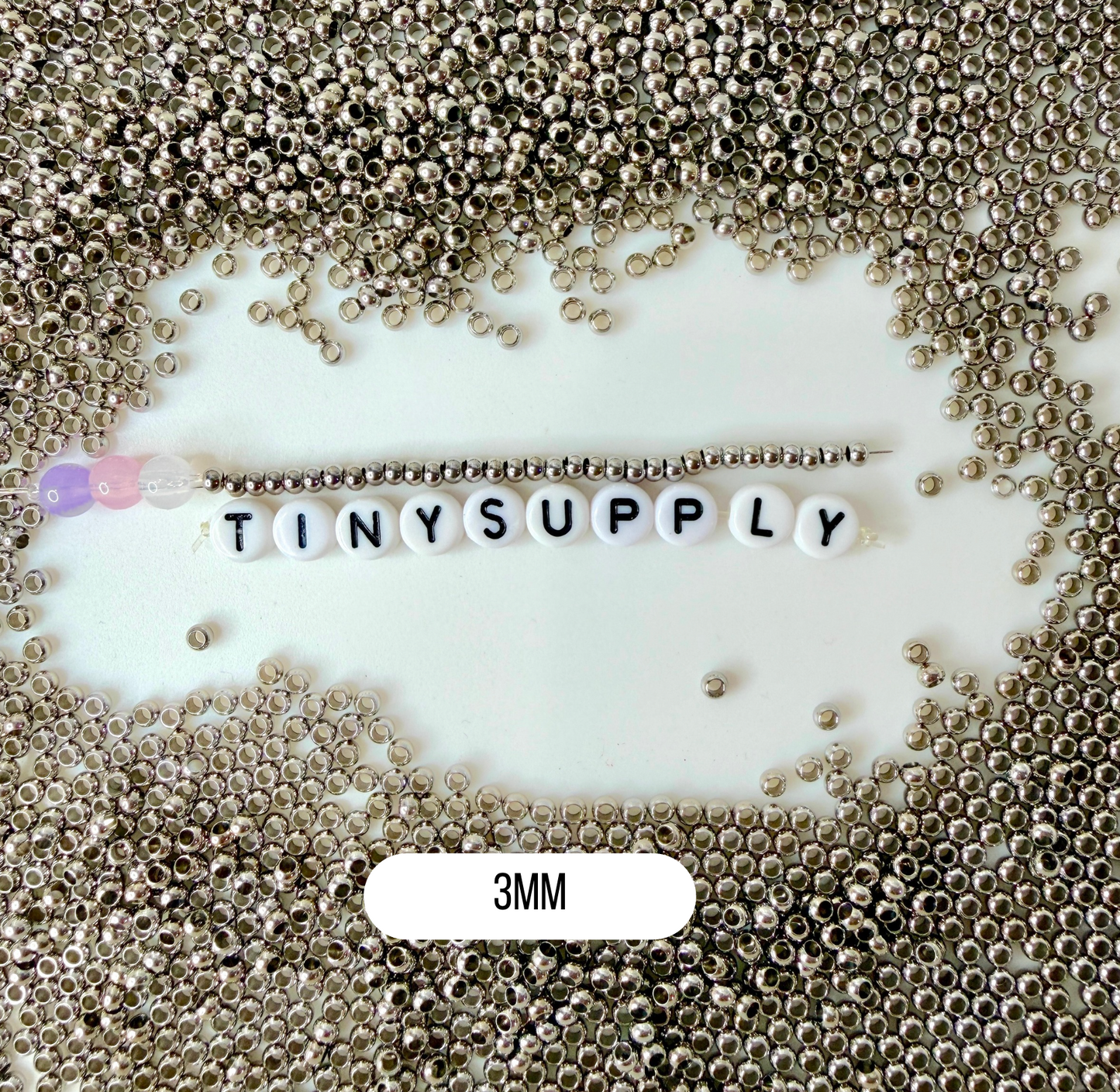 3MM/4MM/5MM/6MM/8MM Silver Round 304 Stainless Steel Spacer Beads