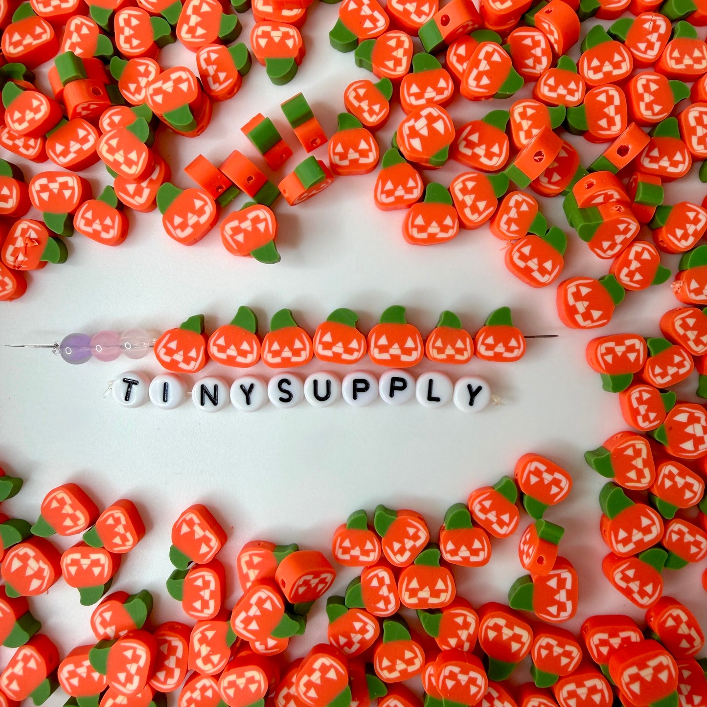 10MM Jack-o-Lantern, Halloween Polymer Clay Beads