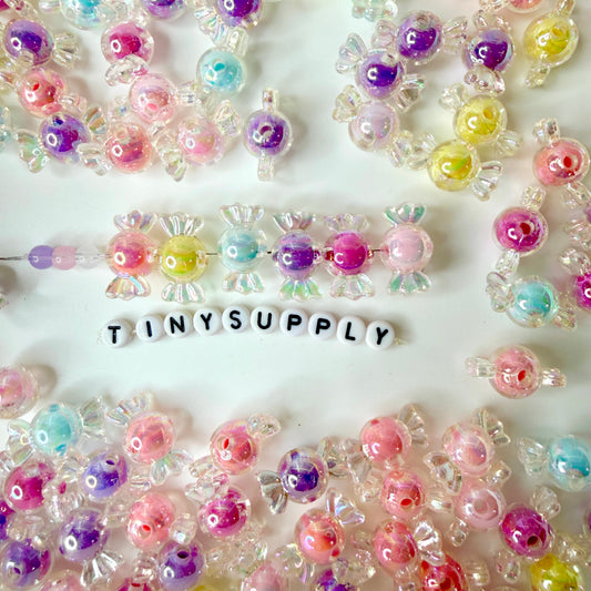Chunky Acrylic AB Rainbow Candy Beads (22MM X 13MM)