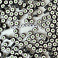 10MM Creepy Eyeball, Halloween Themed Polymer Clay Beads