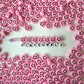 10MM x 6MM Rainbow Beads with Black Happy Face Beads