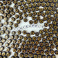 10MM Black/White With Gold Happy Face Beads