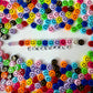 10MM x 6MM Solid/Transparent Colorful Mixed Color Happy Face Beads