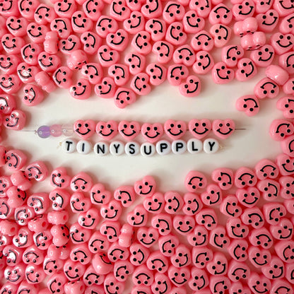 10MM Heart Shaped Happy Face Beads