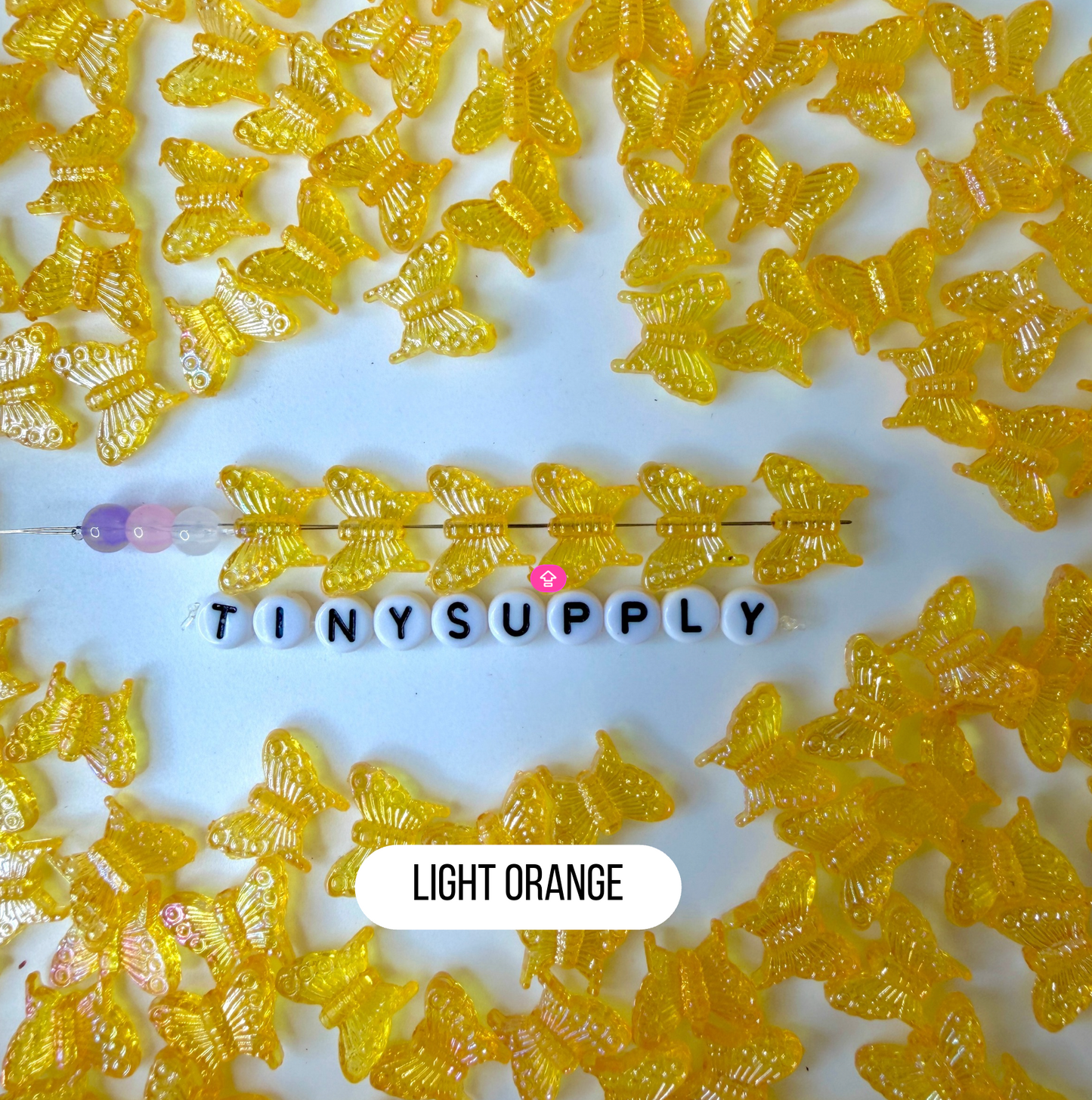 Chunky 15MM Iridescent Butterfly Beads
