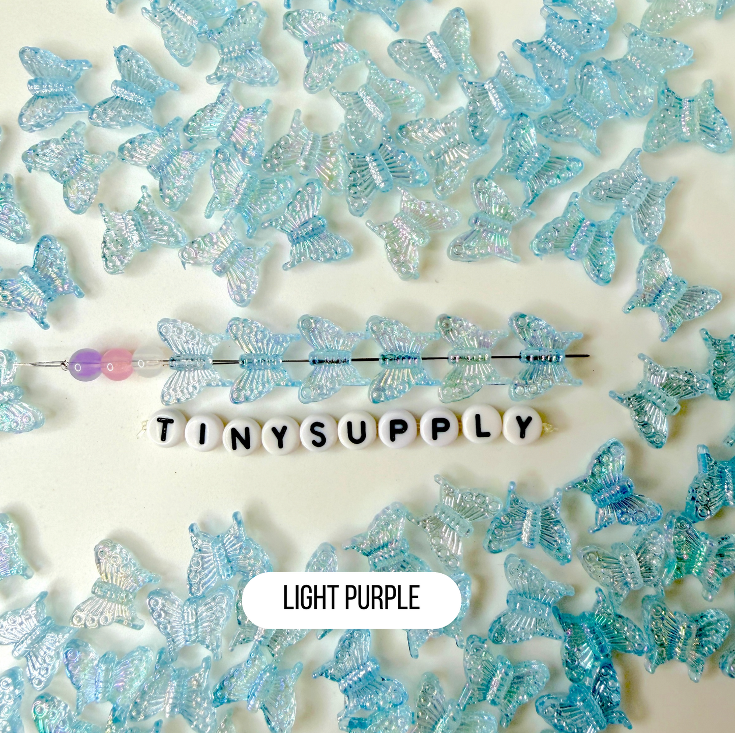 Chunky 15MM Iridescent Butterfly Beads