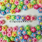 Chunky Two-Toned UV Plated Daisy Flower Bead (16x15x9mm)
