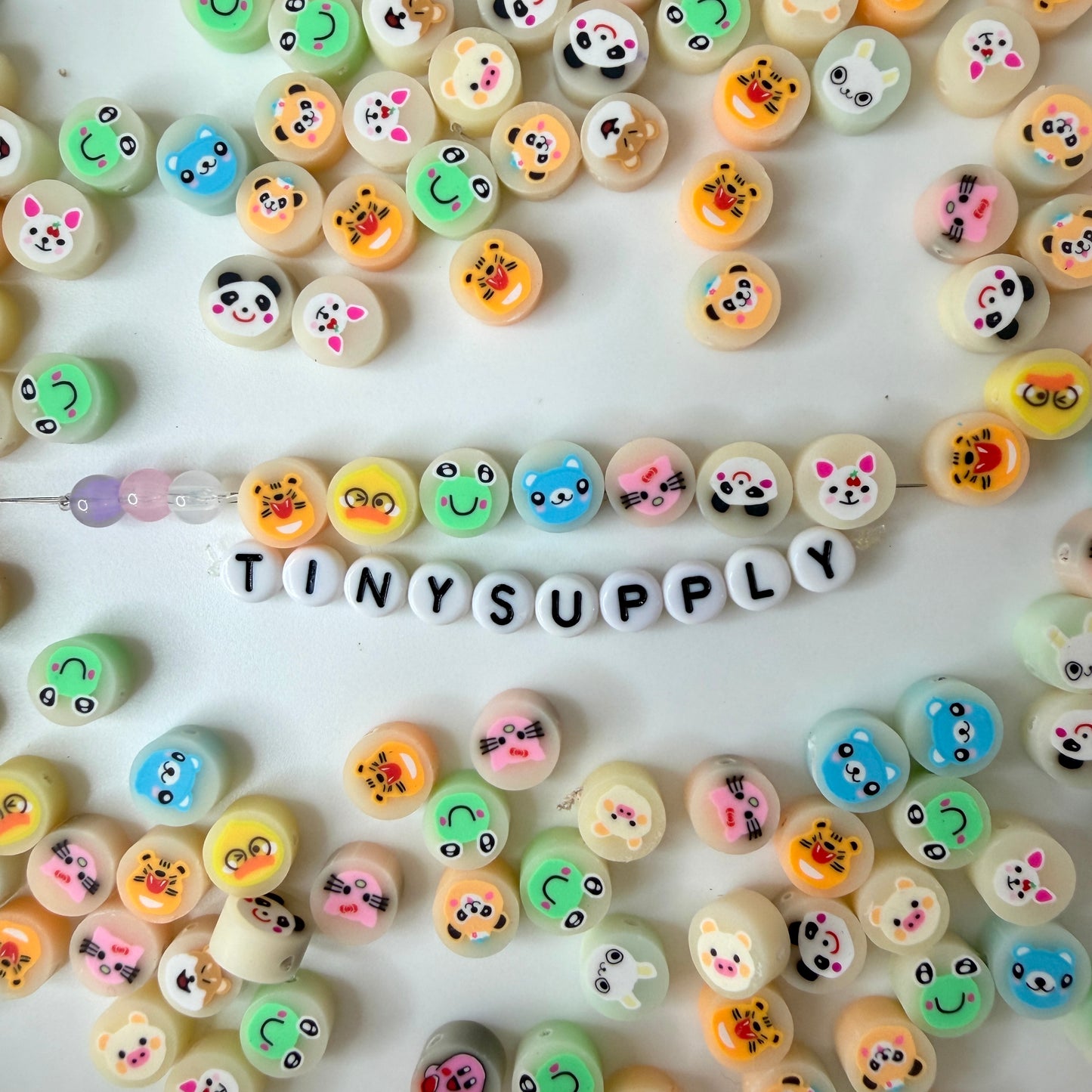 10MM Mixed Animal Themed Polymer Clay Beads