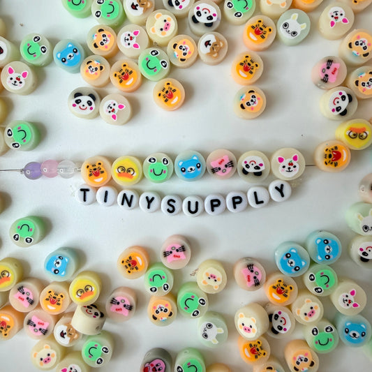 10MM Mixed Animal Themed Polymer Clay Beads