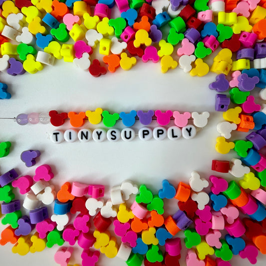 7MM Mixed Color Mouse Head Polymer Clay Bead