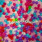 9MM Colorful Translucent Glitter Pony Beads