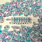 15MM Blue Purple Galaxy Butterfly Colored Glass Beads